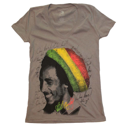 Bob Marley Rasta Tam V-Neck Junior's Tee