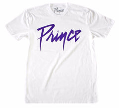 Prince Purple Logo White T-Shirt