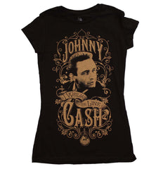 Johnny Cash Walk the Line Junior's T-Shirt