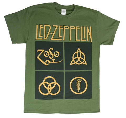 Led Zeppelin Black Box Symbols T-Shirt