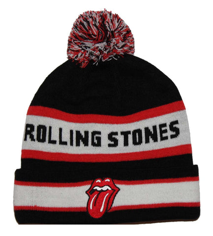 Rolling Stones Tongue Pom Beanie Hat