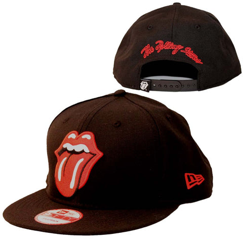 Rolling Stones Tongue Logo Script New Era Hat